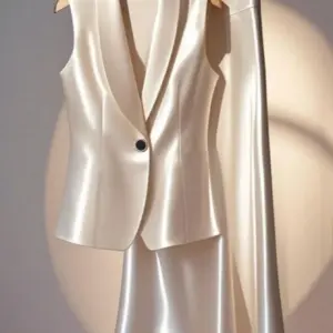 Conjunto de 2 piezas de color champan